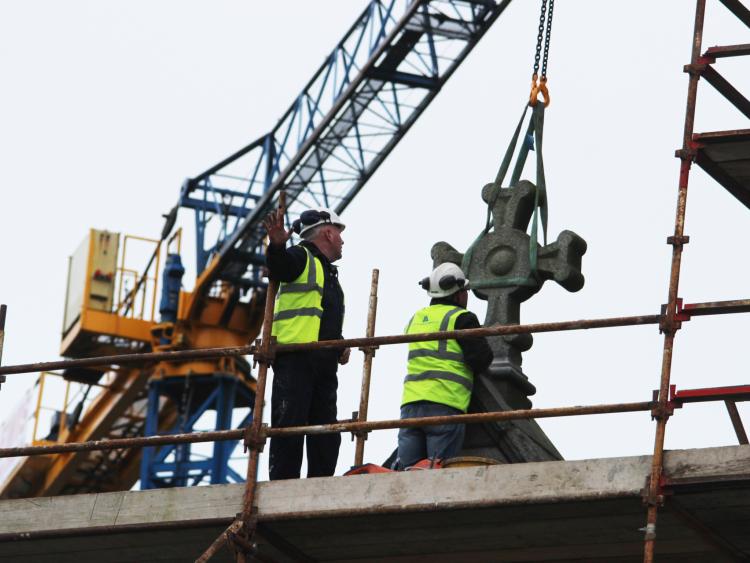 VIDEO: The moment the cross on St Joseph's gets sawed off 