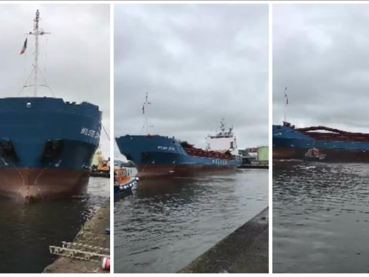 VIDEO: Stunning footage captures 3,000 tonne cargo ship maneuvering in Dundalk port