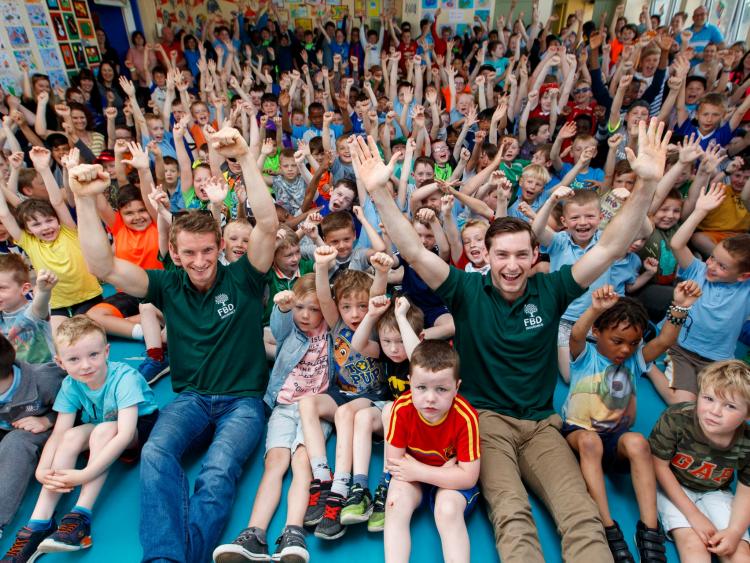 Much-loved Olympic rowers the O'Donovan brothers visit local school