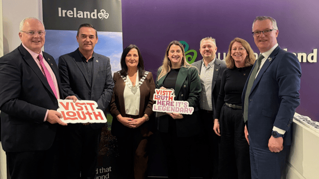 Cllr Dolores Minogue with Louth County Council Chief Executive David Conway in New York