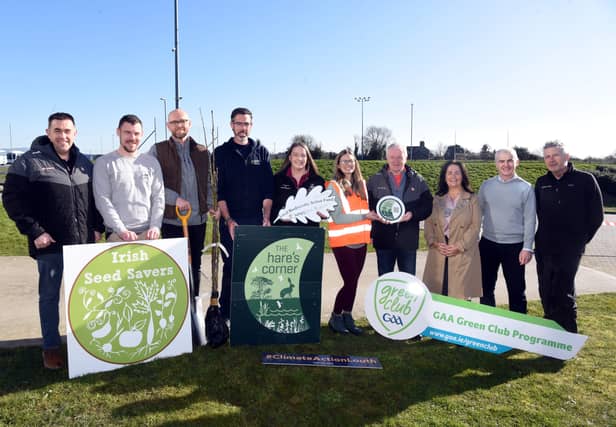 Cllr Dolores Minogue, Louth County Council staff, representatives from Irish Seed Savers, The Burrenbeo Trust, NPWS, Louth GAA, and the GAA Green Clubs Programme