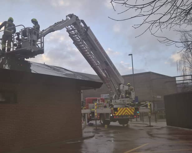 Fire Service crews attended the scene early this morning. Pics: Cllr Robert Nash