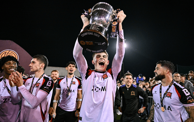 Vinnie Leonard is one of the Dundalk FC players to represent his country at the U17 World Cup in Qatar. Photo by Ben McShane/Sportsfile