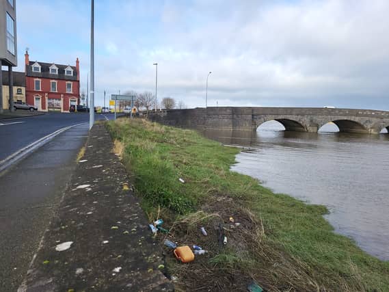 The Castletown River at Dundalk Bridge was previously labelled a litter black spot