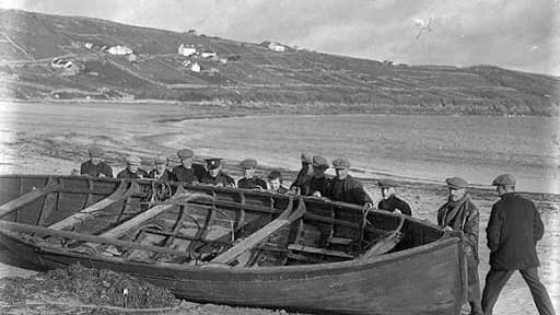 The boat recovered following the Arranmore Disaster of 1935, where 19 islanders were tragically killed at sea. Photo: Donegal Genealogy