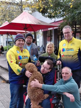 Conor Duffy, (Middle) with Mark Duffy (Left) and Daniel Lambe (Right) of Louth Disability Cycling Club