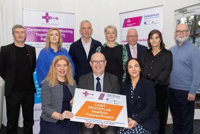 At the launch of the CAWT PEACEPLUS ‘Healthier Futures’ Project