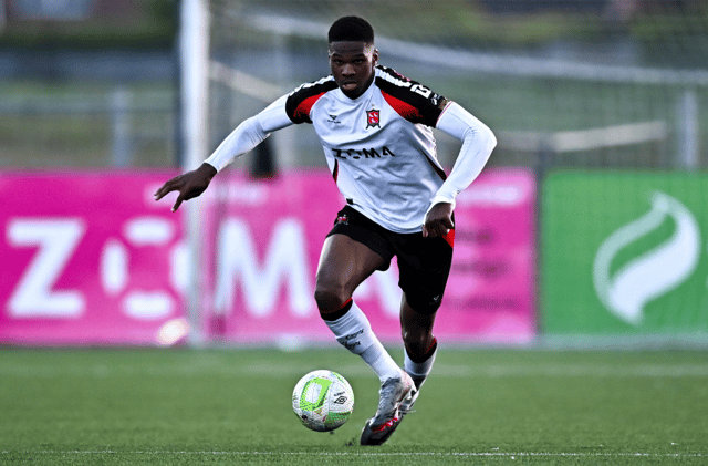 Dundalk defender Mayowa Animasahun. Photo by Tyler Miller/Sportsfile
