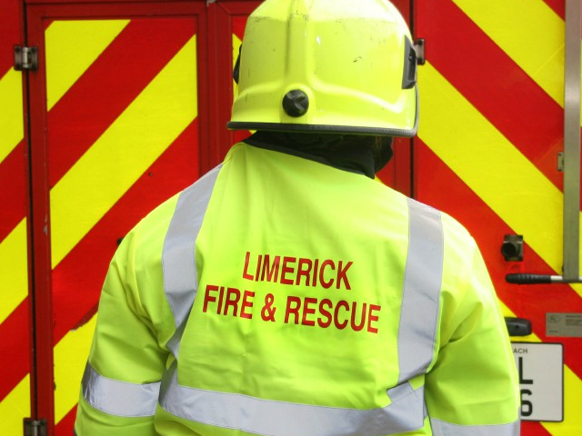 The injured man was taken to hospital by ambulance after firefighters had rescued him