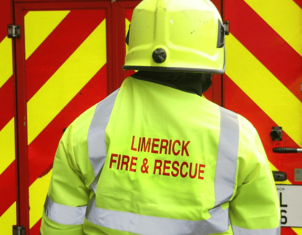 The injured man was taken to hospital by ambulance after firefighters had rescued him