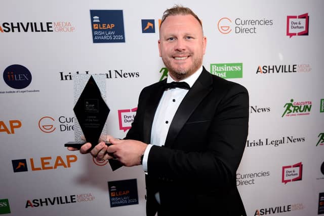 Ciarán Mulholland, Principal Solicitor at the LEAP Irish Law Awards 2025. Credit: Paul Sherwood of Paul Sherwood Photography