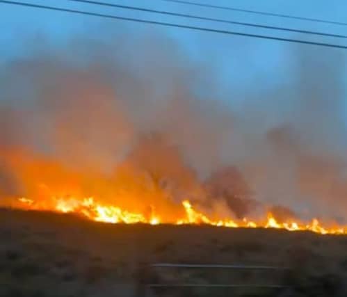 The fire in Omeath. Credit: Councillor Fiona Mhic Conchoille Facebook