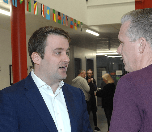 John McGahon speaking today at the count centre in Dundalk (Photo: Arthur Kinahan)