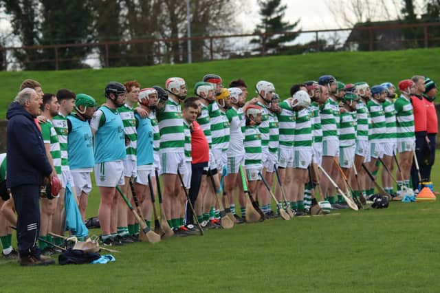 St. Fechin players line-up ahead of their semi-final. Picture by St. Fechins GAA
