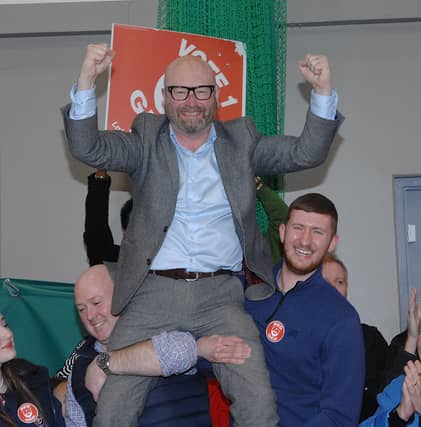 Labour TD Ged Nash celebrates. Pic: Arthur Kinahan