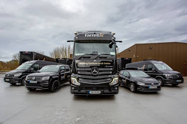 Farrell Furniture's fleet of vehicles