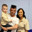 The late  Barry Breslin with his fiancée Melissa and son Tommy