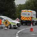 Gardai at the scene of the fatal collision. (North West Newspix)