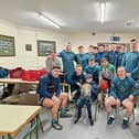 Noah Twomey and the Limerick hurlers at a training session in Rathkeale's Mick Neville Park
