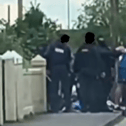 A screenshot of a video which is being shared on social media showing a garda operation on the Hyde Road