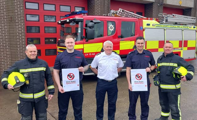 Fire Fighter Mark Watters, Fire Fighter Glenn Shields, Station Officer Declan Heeney, Sub Officer Alan Gregory and Fire Fighter Bernard Freeman.