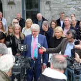 Aoife Johnston's family speaking to press following  the four-day inquest ay Kilmallock Courthouse | PICTURE: Brendan Gleeson