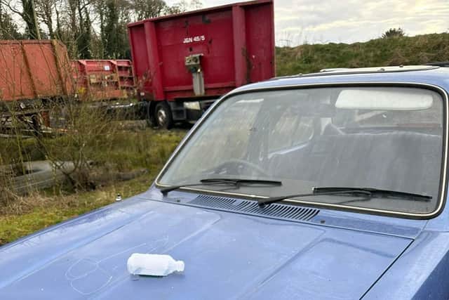 Sharleen never thought something like this could happen to her car as it was parked on private land belonging to her grandparents. 