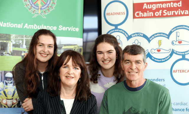 Molua Donohoe, from Rosses Point, Sligo, suffered an unexpected cardiac arrest while exercising on a rowing machine in his home last April I PICTURE: National Ambulance Service Facebook page