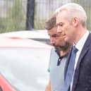 Alan Vial being led into court. (North West Newspix)