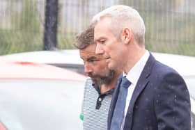 Alan Vial being led into court. (North West Newspix)
