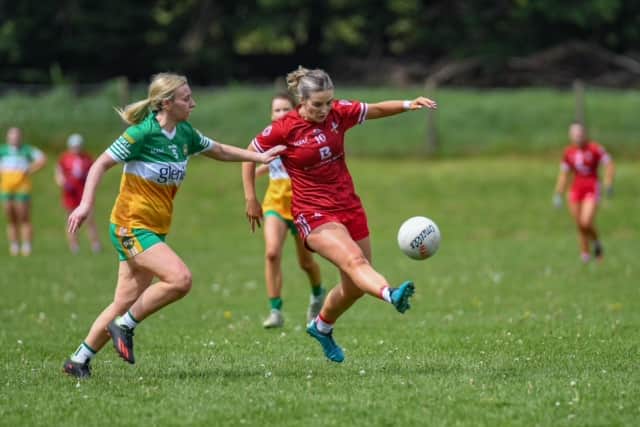 Throughout the opening half, this was their main tactic. Pick off Offaly attacks and then get the ball into Russell as often as they could, given her ability to force her way through tacklers.
