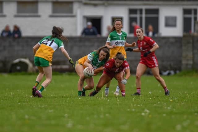 A lovely team move involving Emma Hand and Nicole Farrelly eventually saw Nally getting onto the ball. She was brought down in the square, leaving referee Angela Gallagher with no option but to point to the spot. The penalty calmly slotted home by Cockram to put Offaly back in front.