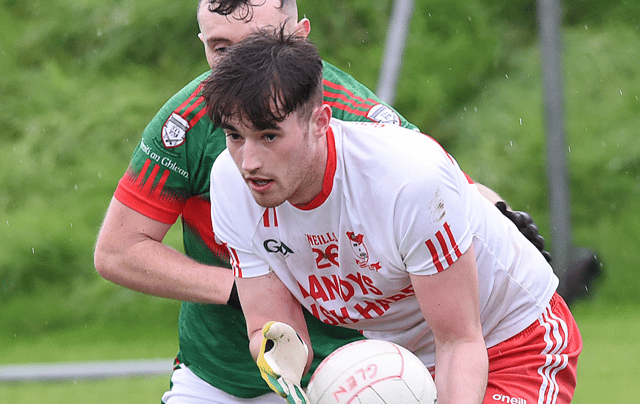 Andrew Bingham grabbed a point as John Mitchels accounted for Naomh Malachi to stay at the top of Division 3B. (Picture: Arthur Kinahan)