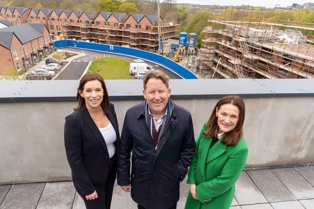 Eibhlin O’Connor, Acting Chief Commercial Officer, Clúid Housing, Minister for Housing, Local Government and Heritage, Darragh O’Brien TD, and Senator Erin McGreehan