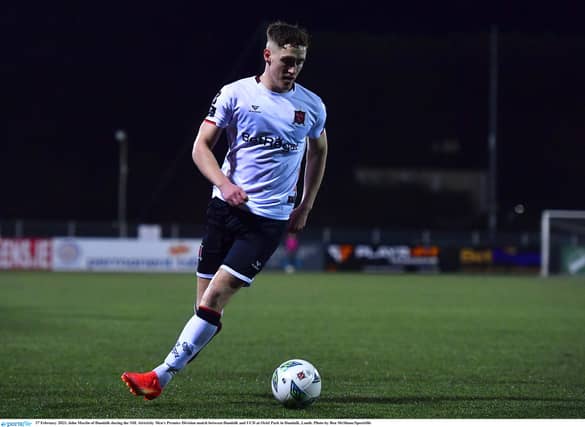 Dundalk's John Martin got the winning goal over Drogheda United. Photo by Ben McShane/Sportsfile
