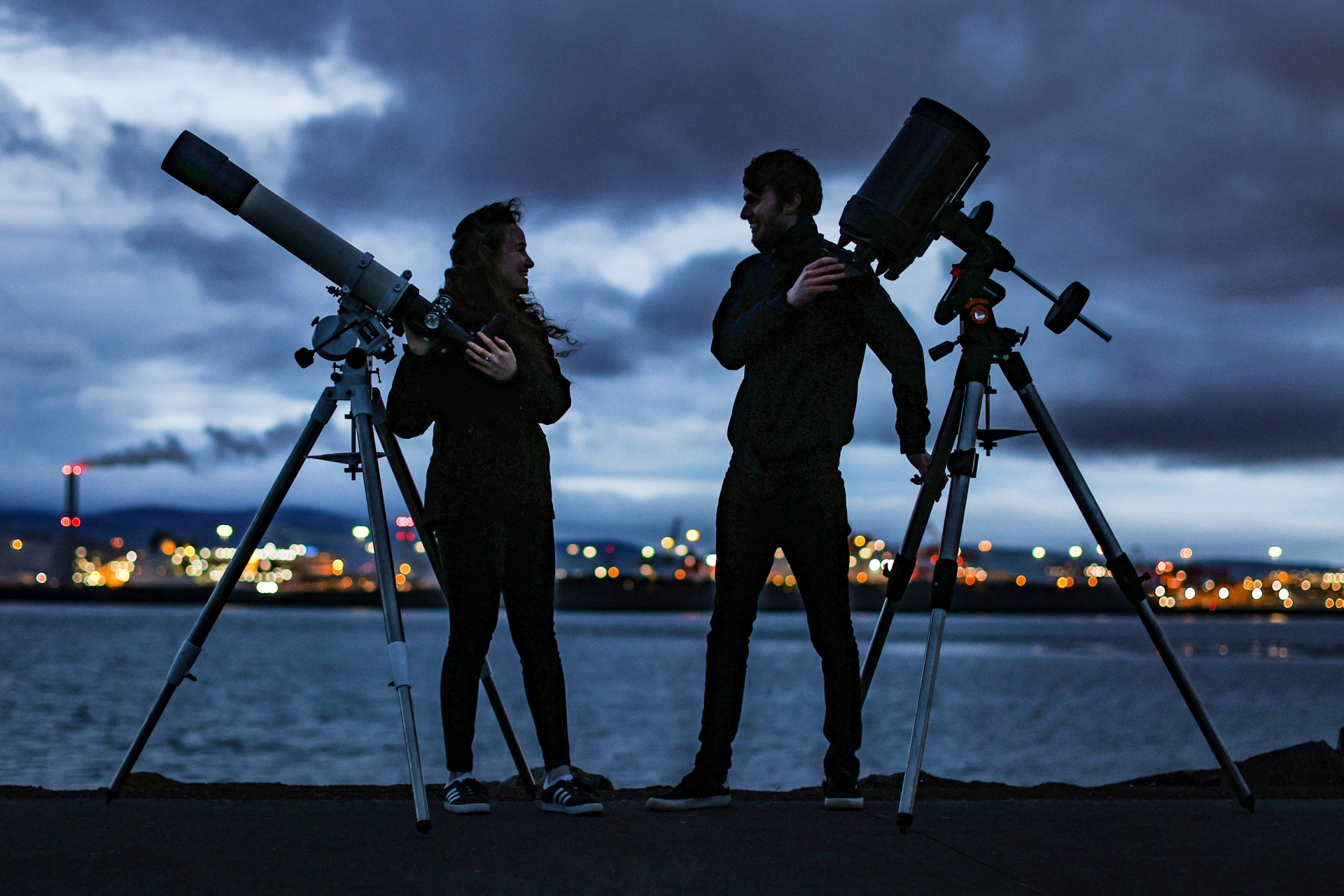 Sadhbh Leahy, Public Engagement Officer at DIAS Dunsink Observatory and Jeremy Rigney, Lindsay PhD Scholar at DIAS and Armagh Observatory and Planetarium at the launch of the competition