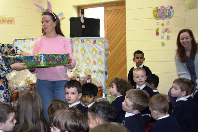 There was also a special presentation of Easter Eggs from the Parish of Ardee and Collon to the Monastery NS Altar Servers for all their work in serving mass for their community.