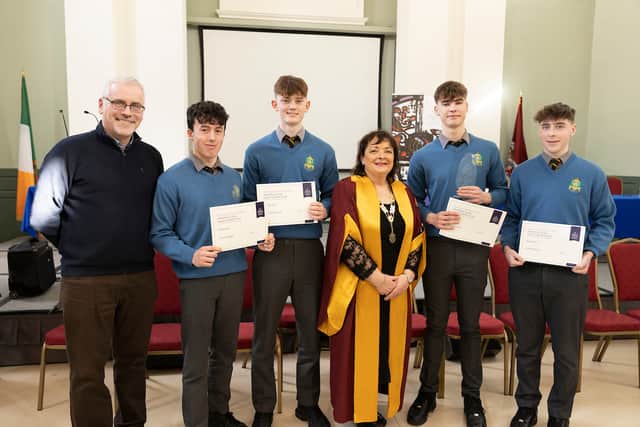 “I would like to thank my teachers, especially Mr Thompson for encouraging me always in English and Mr Henry my TY Coordinator. I am proud to represent my Secondary school St Vincent’s Dundalk.”  
