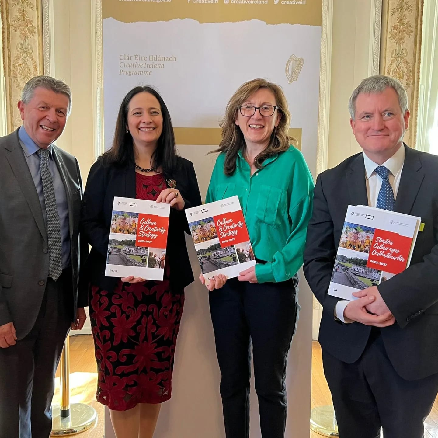 Paddy Donnelly, Director of Services; Catherine Martin TD; Moya Hodgers, Creative Ireland Co-Ordinator; Kieran O'Donnell TD
