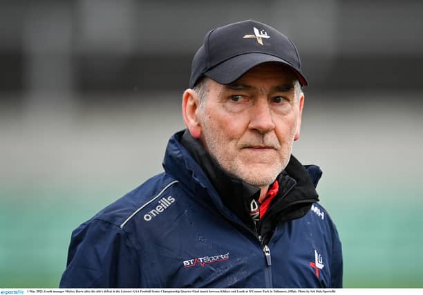 Louth manager Mickey Harte during the match with Kildare. (Pic: Sportsfile)