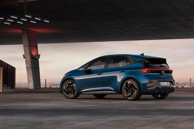 At the back there's a full width light bar that is a Cupra thing and a design feature across the range that for once I agree with as it looks epic.