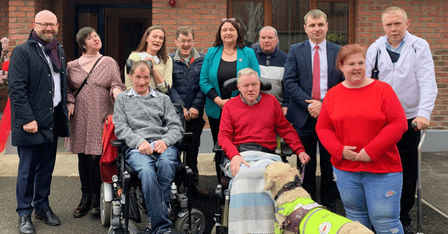 People who use the newly-opened My Life respite service with Minister Anne Rabbitte, Louth TDs Ged Nash and Ruairí Ó Murchú and Senator Erin McGreehan. Photo: Willie Dillon