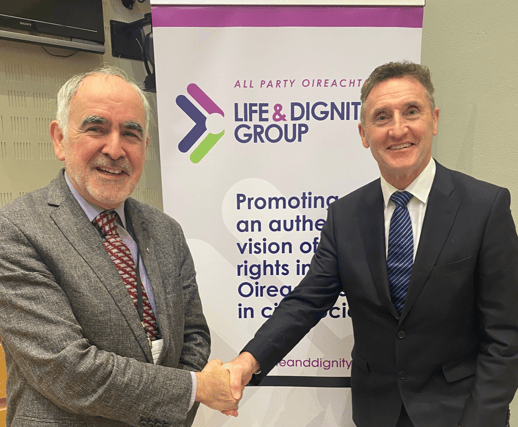 Louth TD Peter Fitzpatrick and Professor Des O'Neill