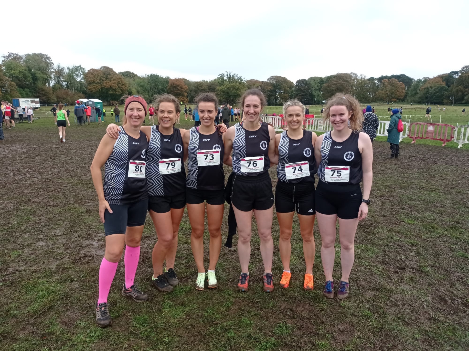 The North East Runners AC Ladies squad which came home from the Leinster Cross Country Championships with a team bronze
