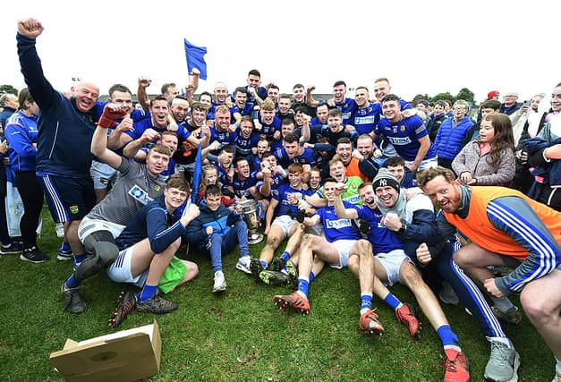 St Marys celebrate Sunday's Senior Championship win over Newtown Blues. (Picture: Arthur Kinahan)