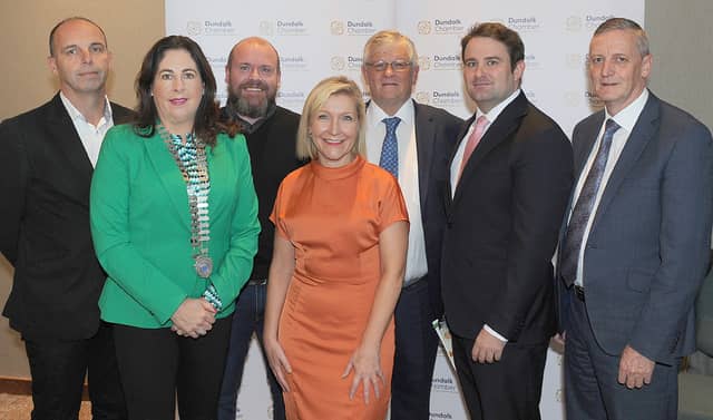 Brendan McGrath WuXi Biologics, Una McGoey President Dundalk Chamber, Brendan Mulholland PayPal, Rachel Dillon Ernst & Young, Paddy Malone PRO Dundalk Chamber, Senator John McGahon and Martin O Brien