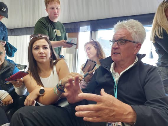 Melvin Benn at his press interview in Electric Picnic on Sunday, September 4. Photo: Lynda Kiernan