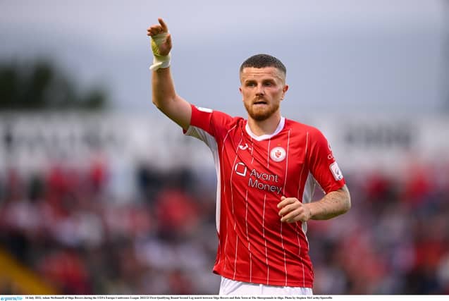 Adam McDonnell of Sligo Rovers played against Dundalk last week, but the player may have been suspended and still played in the fixture. (Pic: Sportsfile)