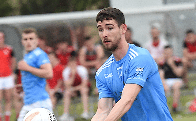 Ciaran Downey grabbed two vital goals as the Newtown Blues defeated St Mochtas. (Pic: Arthur Kinahan)