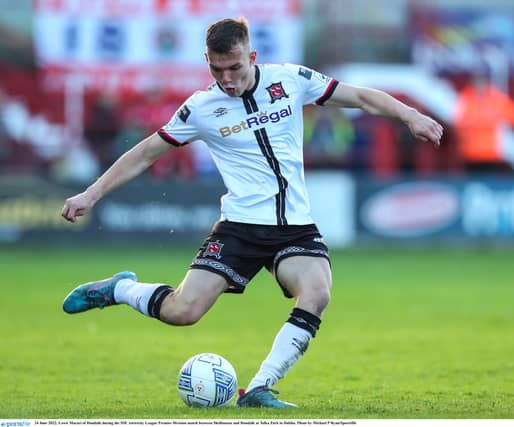 Lewis Macari in action last week against Shelbourne. (Pic: Sportsfile)